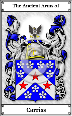 Carriss Family Crest Download (JPG) Book Plated - 600 DPI