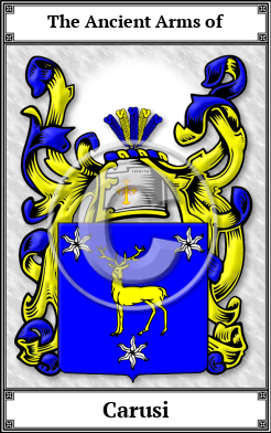Carusi Family Crest Download (JPG)  Book Plated - 150 DPI