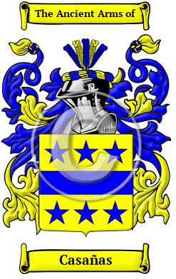 Casañas Family Crest/Coat of Arms
