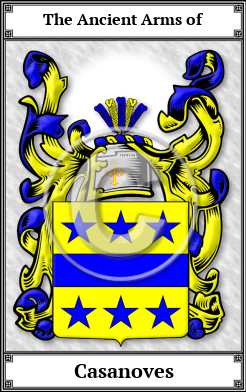 Casanoves Family Crest Download (JPG) Book Plated - 600 DPI