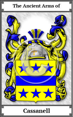 Cassanell Family Crest Download (JPG) Book Plated - 600 DPI