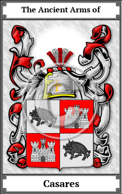 Casares Family Crest Download (JPG)  Book Plated - 150 DPI