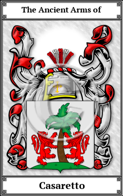 Casaretto Family Crest Download (JPG)  Book Plated - 150 DPI