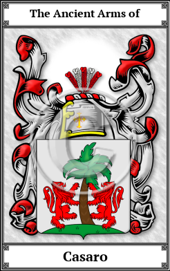 Casaro Family Crest Download (JPG)  Book Plated - 150 DPI