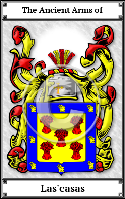 Las'casas Family Crest Download (JPG)  Book Plated - 150 DPI