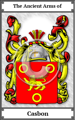 Casbon Family Crest Download (JPG)  Book Plated - 150 DPI