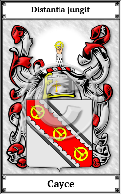 Cayce Family Crest Download (JPG)  Book Plated - 150 DPI