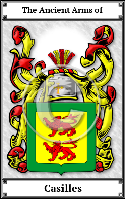 Casilles Family Crest Download (JPG)  Book Plated - 150 DPI