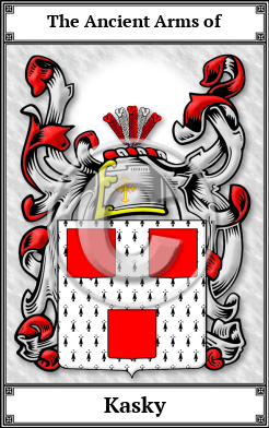 Kasky Family Crest Download (JPG)  Book Plated - 150 DPI
