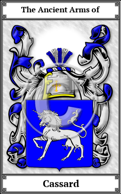 Cassard Family Crest Download (JPG)  Book Plated - 150 DPI