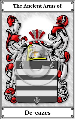 De-cazes Family Crest Download (JPG)  Book Plated - 150 DPI