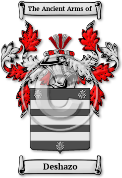 Deshazo Family Crest Download (jpg) Legacy Series - 150 DPI