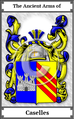 Caselles Family Crest Download (JPG) Book Plated - 600 DPI