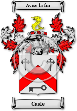 Casle Family Crest Download (jpg) Legacy Series - 150 DPI