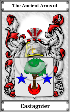 Castagnier Family Crest Download (JPG)  Book Plated - 150 DPI