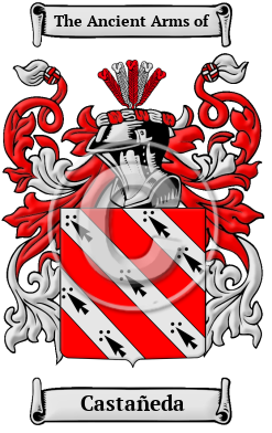 Castañeda Family Crest Download (JPG) Heritage Series - 600 DPI