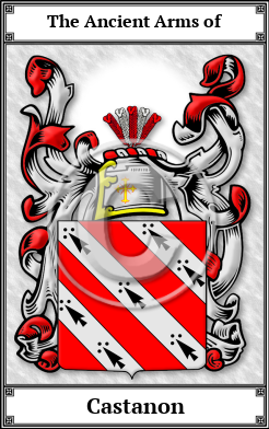Castanon Family Crest Download (JPG)  Book Plated - 150 DPI