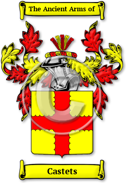 Castets Family Crest Download (jpg) Legacy Series - 150 DPI