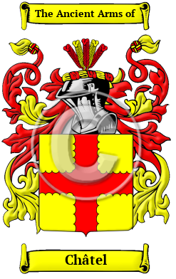 Châtel Family Crest Download (JPG) Heritage Series - 300 DPI