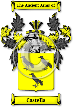 Castells Family Crest Download (jpg) Legacy Series - 150 DPI