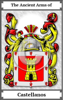 Castellanos Family Crest Download (JPG)  Book Plated - 150 DPI