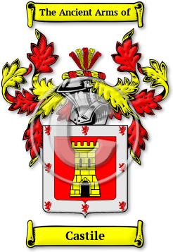 Castile Family Crest Download (jpg) Legacy Series - 150 DPI