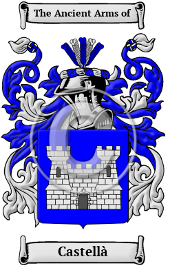 Castellà Family Crest Download (JPG) Heritage Series - 300 DPI