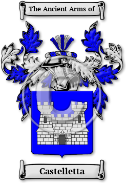 Castelletta Family Crest Download (jpg) Legacy Series - 150 DPI