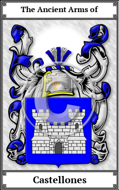 Castellones Family Crest Download (JPG)  Book Plated - 150 DPI