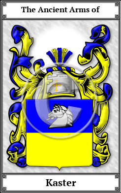 Kaster Family Crest Download (JPG) Book Plated - 600 DPI