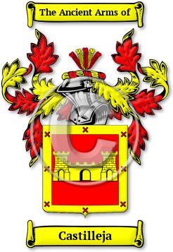 Castilleja Family Crest Download (jpg) Legacy Series - 150 DPI