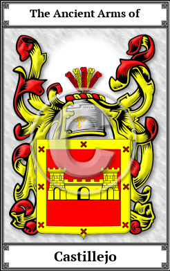 Castillejo Family Crest Download (JPG)  Book Plated - 150 DPI