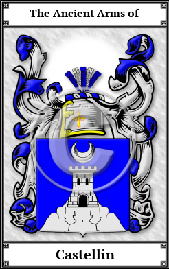 Castellin Family Crest Download (JPG)  Book Plated - 150 DPI