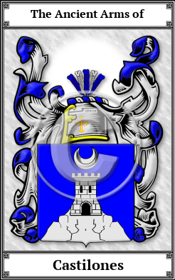 Castilones Family Crest Download (JPG)  Book Plated - 150 DPI