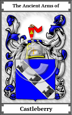 Castleberry Family Crest Download (JPG)  Book Plated - 150 DPI