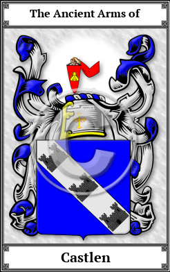 Castlen Family Crest Download (JPG)  Book Plated - 150 DPI