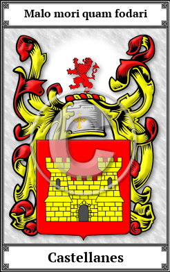 Castellanes Family Crest Download (JPG)  Book Plated - 150 DPI
