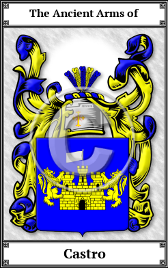 Castro Family Crest Download (JPG)  Book Plated - 150 DPI