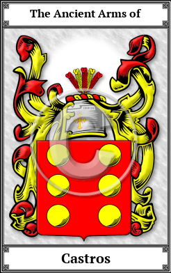 Castros Family Crest Download (JPG)  Book Plated - 150 DPI