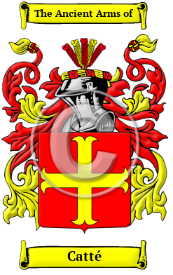 Catté Family Crest Download (JPG) Heritage Series - 300 DPI