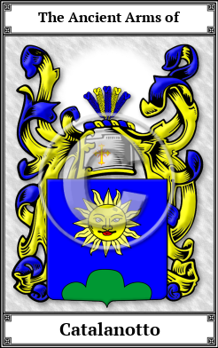 Catalanotto Family Crest Download (JPG)  Book Plated - 150 DPI