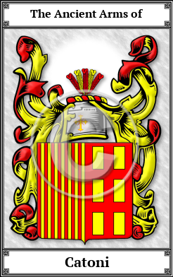 Catoni Family Crest Download (JPG)  Book Plated - 150 DPI
