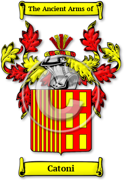 Catoni Family Crest Download (jpg) Legacy Series - 150 DPI