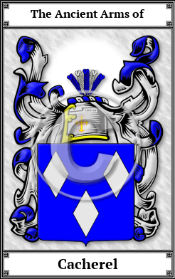 Cacherel Family Crest Download (JPG)  Book Plated - 150 DPI