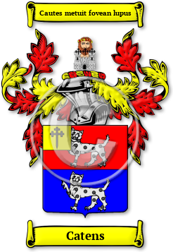 Catens Family Crest Download (jpg) Legacy Series - 150 DPI