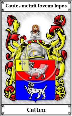 Catten Family Crest Download (JPG) Book Plated - 600 DPI
