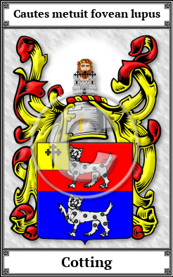 Cotting Family Crest Download (JPG) Book Plated - 600 DPI