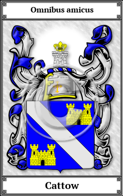 Cattow Family Crest Download (JPG)  Book Plated - 150 DPI