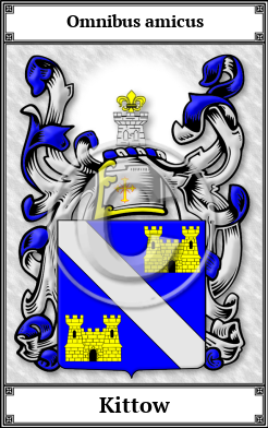 Kittow Family Crest Download (JPG) Book Plated - 600 DPI