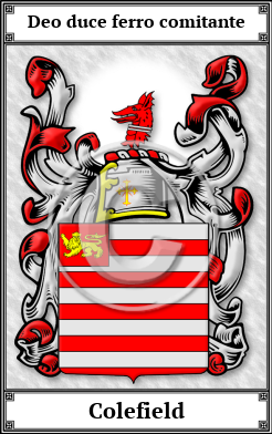 Colefield Family Crest Download (JPG)  Book Plated - 150 DPI